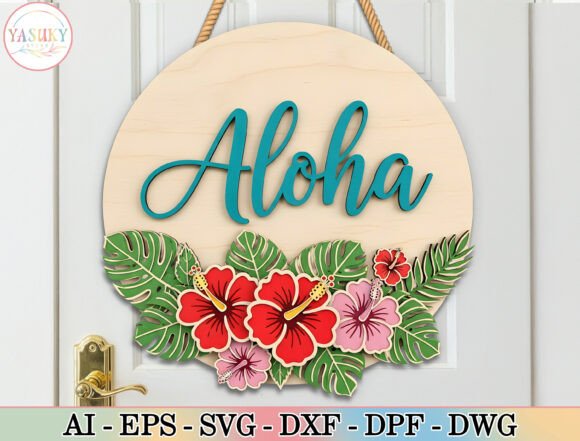 Aloha Tropical Round Sign SVG: A Design Evaluation