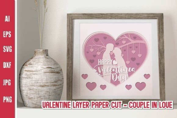 Couple in Love Heart Layered Valentine Shadow Box: A Guide to Crafting Depth and Emotion