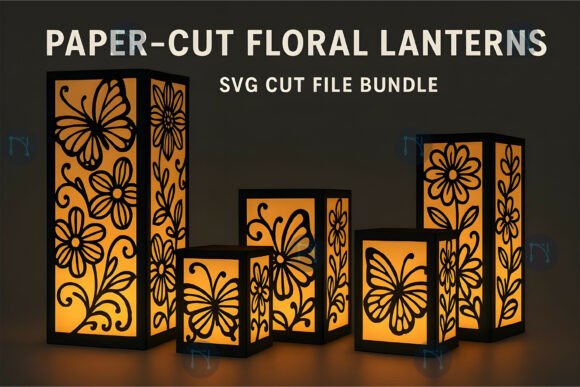 Floral Lanterns SVG Cut File Bundle: A Guide to Flawless Paper-Cut Creations