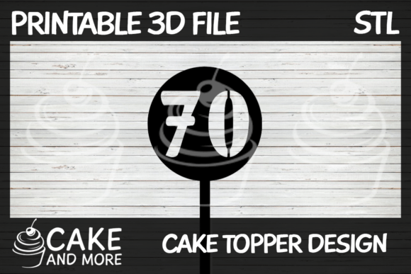 Number 70 Cake Topper: Celebrate Seven Decades