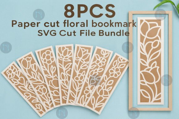 Paper Cut Floral Bookmark SVG Bundle: Elevate Your Reading Experience