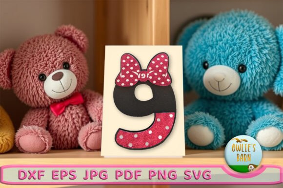Polka-dot Number 9: A Versatile Digital Asset for Layered Crafting