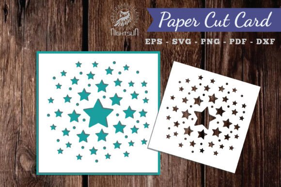 Sparkling Stars Papercut Card SVG 1: Elevate Your Handmade Projects