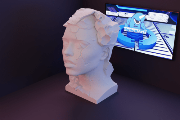 The Broken Statue Head: A 3D STL Masterpiece for Modern Creators and Collectors